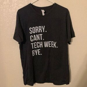Tech week black/gray t-shirt size large